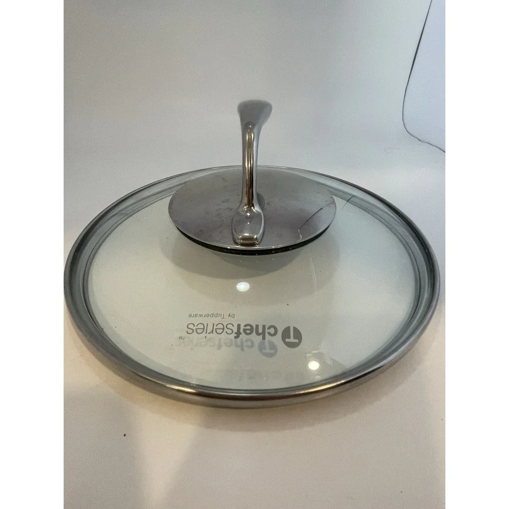 Chef‎ Series by Tupperware Stainless Steel and Glass Replacement Lid 8.5